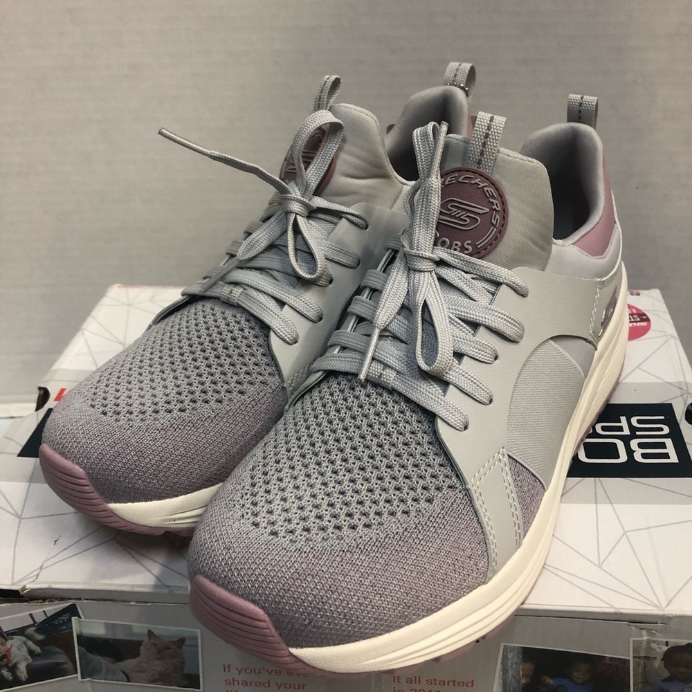 Women’s SKECHERS Grey Memory Foam Lace Up Sneakers